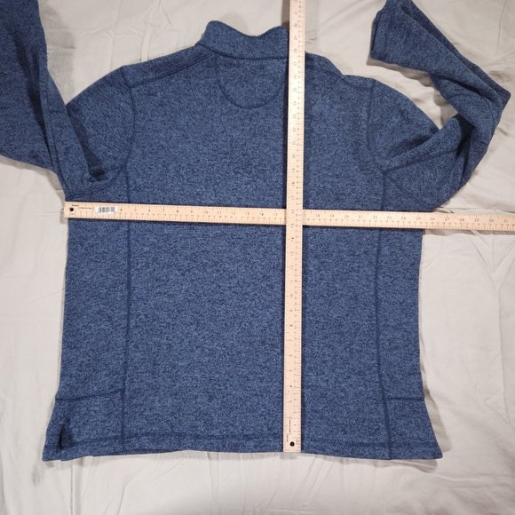 Woolrich 1/4 Snap Sweatshirt Mens XL Blue Pocket Pullover Sweater Gorpcore - Picture 3 of 16